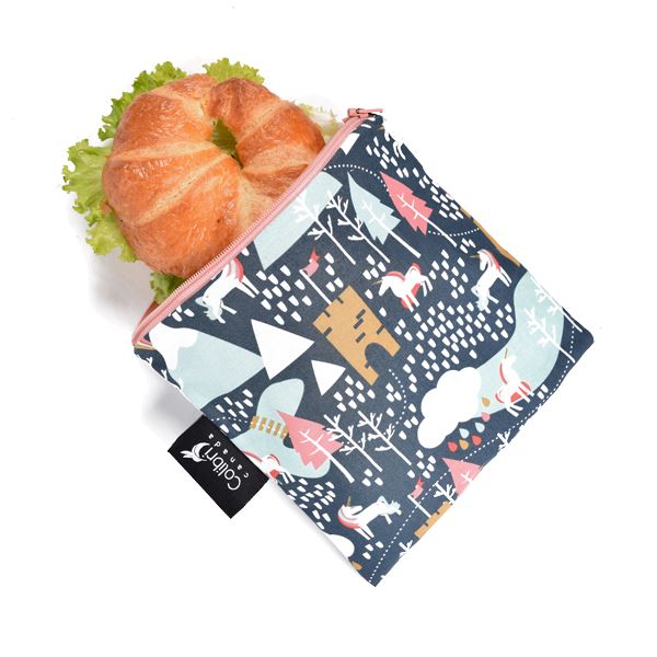 Snack and Storage Bag with Zipper - LARGE on the go Colibri Fairy tale Prettycleanshop