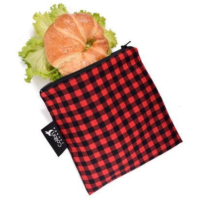 Snack and Storage Bag with Zipper - LARGE on the go Colibri Plaid Prettycleanshop