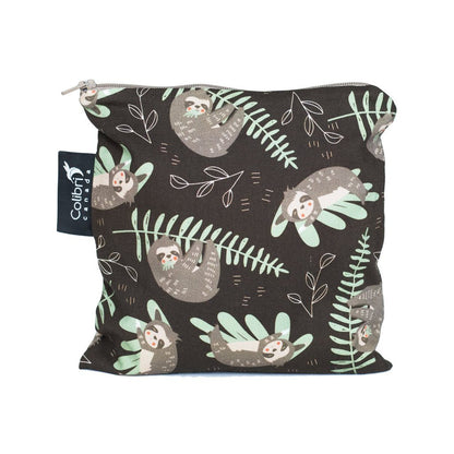 Snack and Storage Bag with Zipper - LARGE on the go Colibri Sloths Prettycleanshop