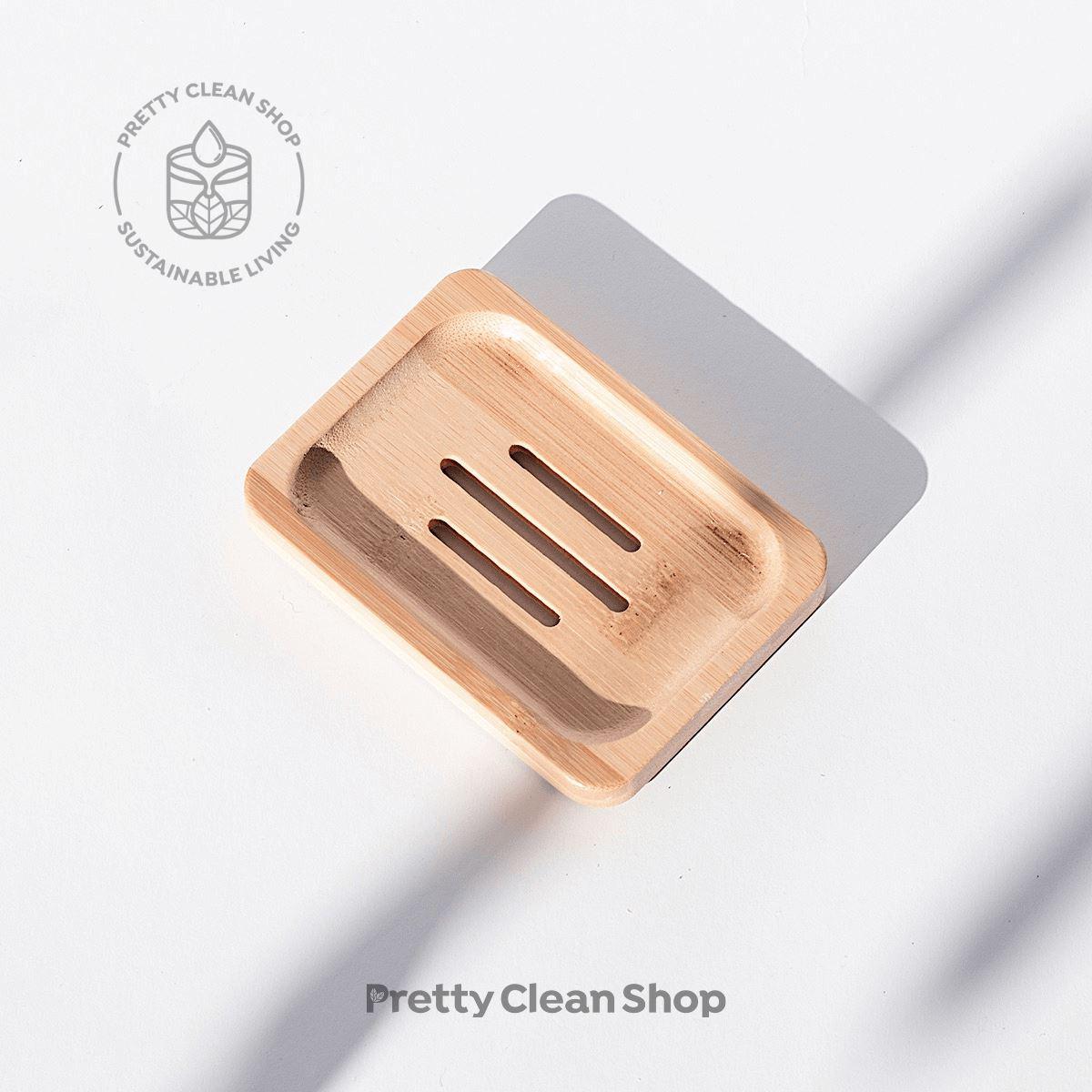 Soap Dish - Bamboo Rectangular Bath and Body Pretty Clean Living Prettycleanshop
