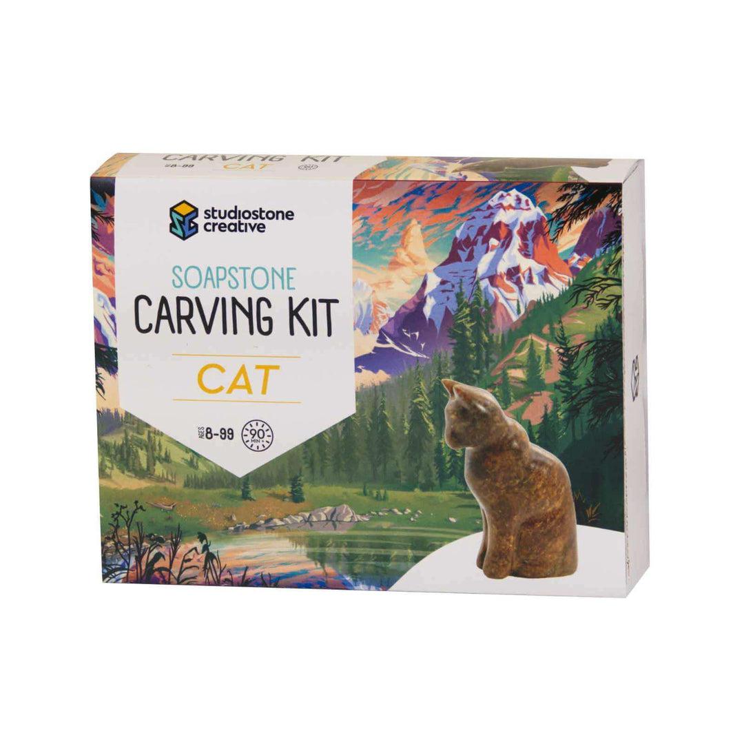 Soapstone Carving Kit - Cat Arts & Crafts Studiostone Creative Prettycleanshop