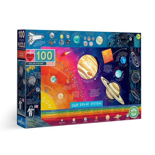 Solar System Space 100 Piece Children’s Puzzle by eeBoo Kids Eeboo Prettycleanshop