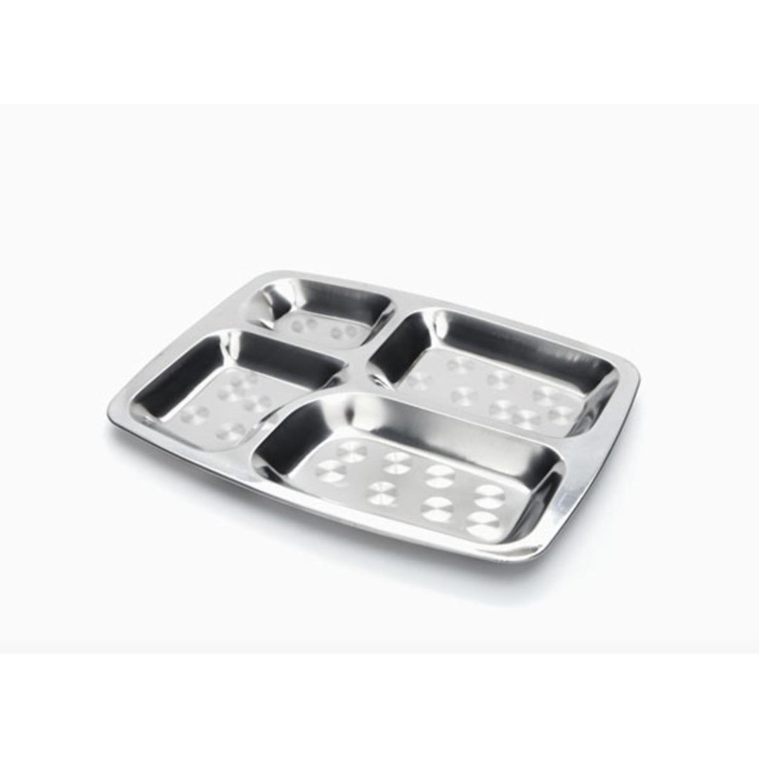 Stainless Steel Divided Plates Kitchen Onyx rectangular Prettycleanshop