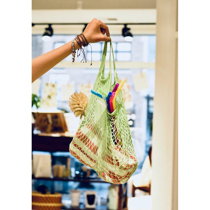 String Market Bag Cotton on the go Pretty Clean Living Prettycleanshop