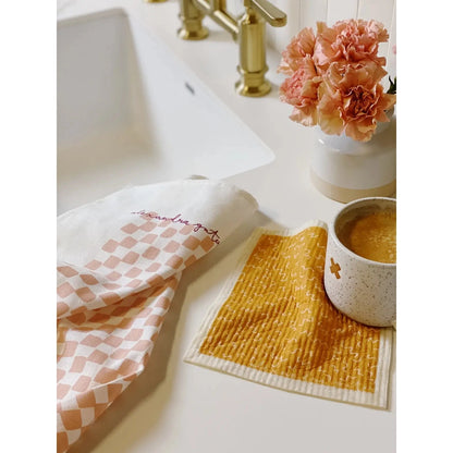 Swedish Sponge Cloth and Tea Towel Gift Set - Alexandra Gater x Ten & Co Kitchen Ten and Co Prettycleanshop