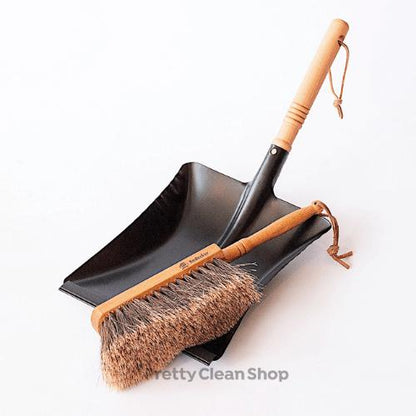 Sweeping Set by Redecker Brushes & Tools Redecker Sweeping Brush Soft Dustpan Black Prettycleanshop