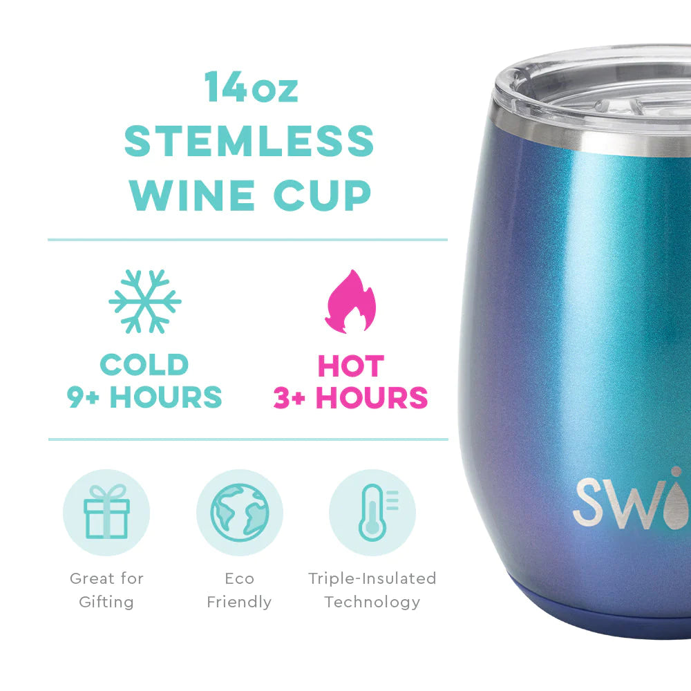 Travel Wine Cup (14oz) - Shimmer Mermazing - Swig Life