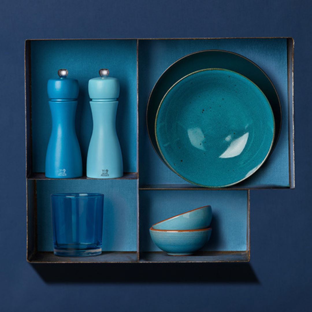 Tahiti Duo Salt & Pepper Mill Set - Summer Blue Kitchen Peugeot Prettycleanshop
