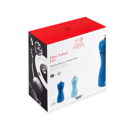 Tahiti Duo Salt & Pepper Mill Set - Summer Blue Kitchen Peugeot Prettycleanshop