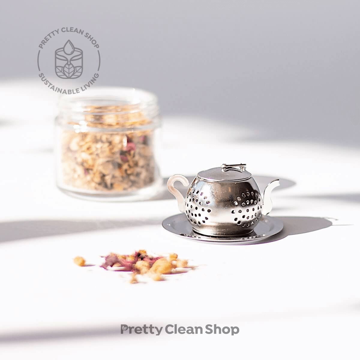 Tea Strainer Infuser - Teapot Ball Kitchen Pretty Clean Living Prettycleanshop