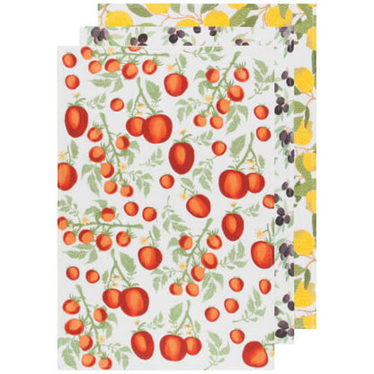 Tea Towels Floursacks 100% Cotton - Set of 3 Kitchen Now Designs Mediterranean Prettycleanshop