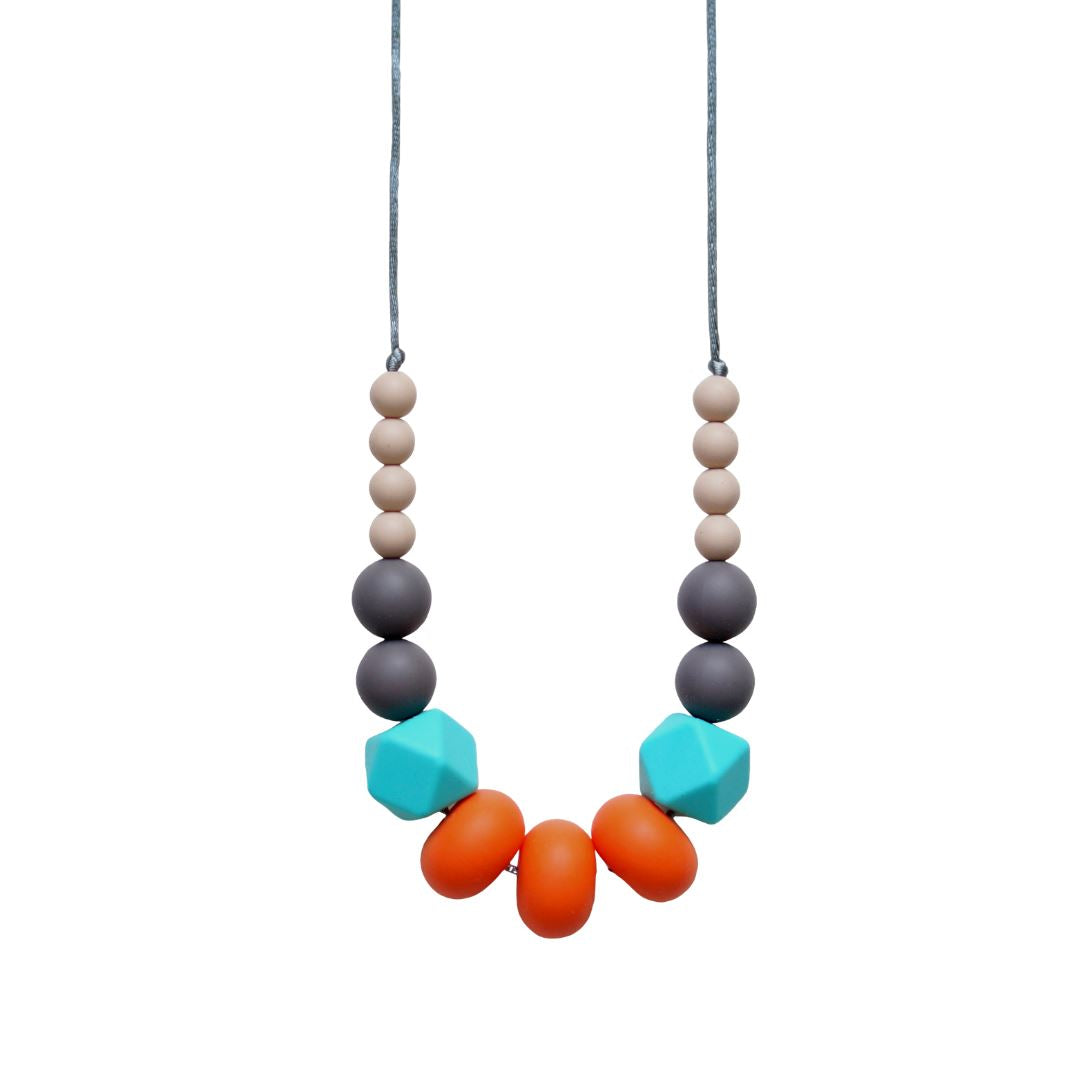 Teething necklace - Bold (different colours available) Baby and Kids Pretty Clean Living Bold - bright orange Prettycleanshop