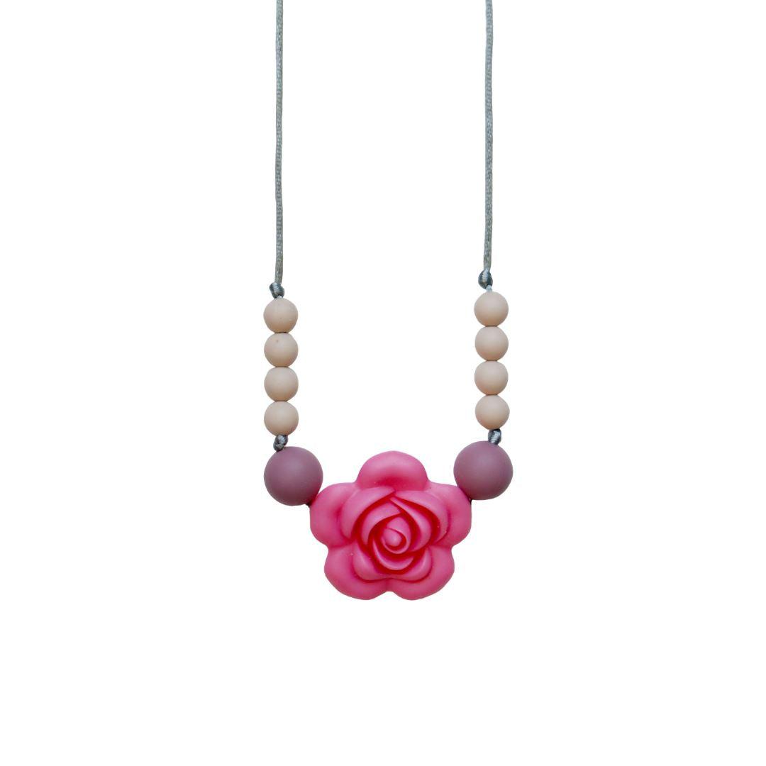 Teething necklace -Rosie (different colours available) Baby and Kids Pretty Clean Living Dusty Rose Prettycleanshop