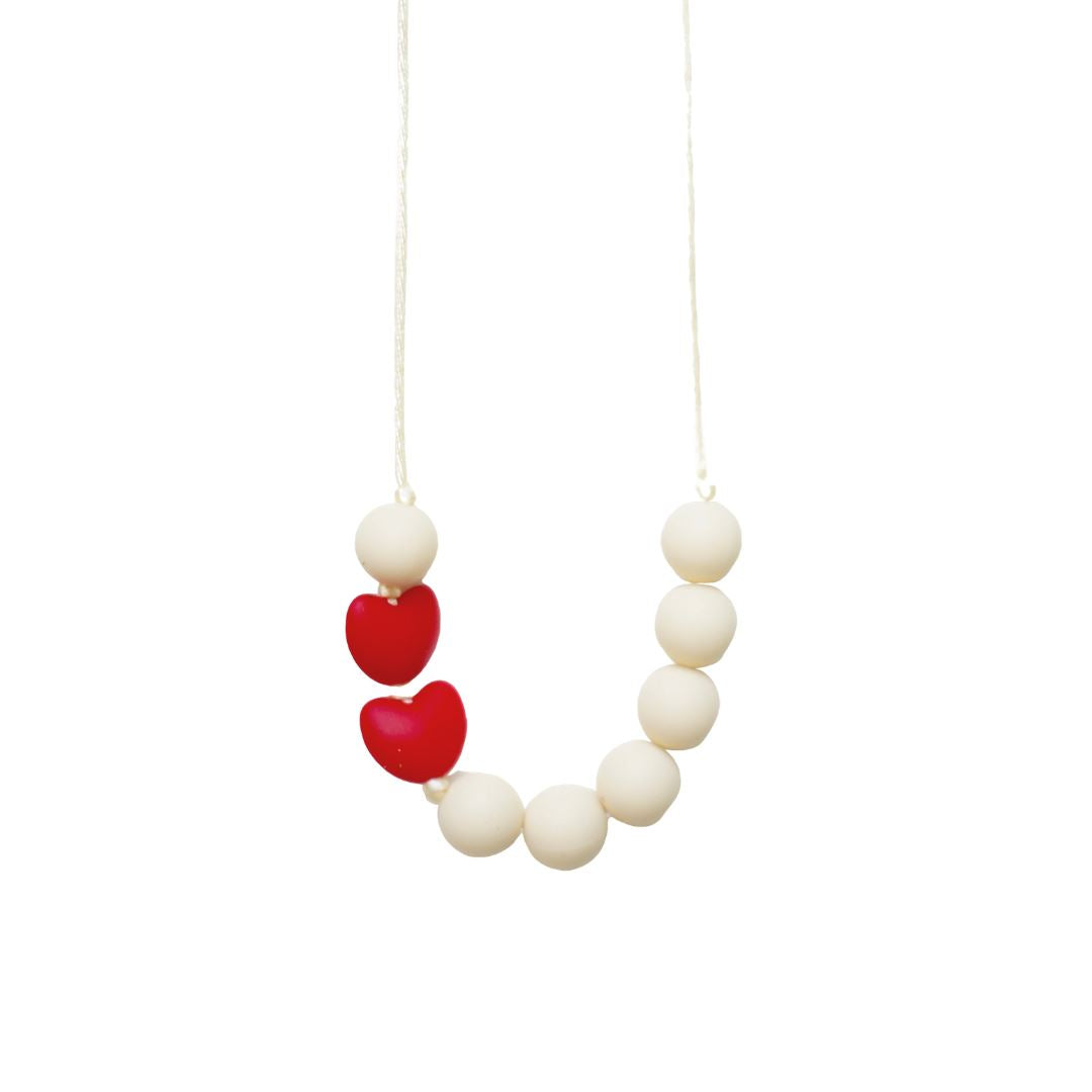Teething necklace - Sweatheart (different colours available) Baby and Kids Pretty Clean Living Sweetheart - Red Prettycleanshop