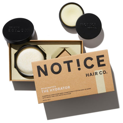 The Hydrator Moisturizing Shampoo + Conditioner Bars Travel Pack - by Unwrapped Life Hair Not!ce Hair Co. Prettycleanshop
