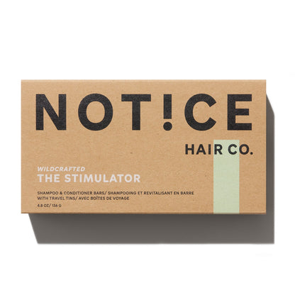 The Stimulator Thickening Shampoo + Conditioner Bars Travel Pack - by Unwrapped Life Hair Not!ce Hair Co. Prettycleanshop