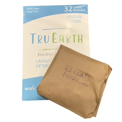 Tru Earth Laundry Detergent Strips - BULK - Fresh Linen Laundry Tru Earth 32 loads (in paper bag) Prettycleanshop