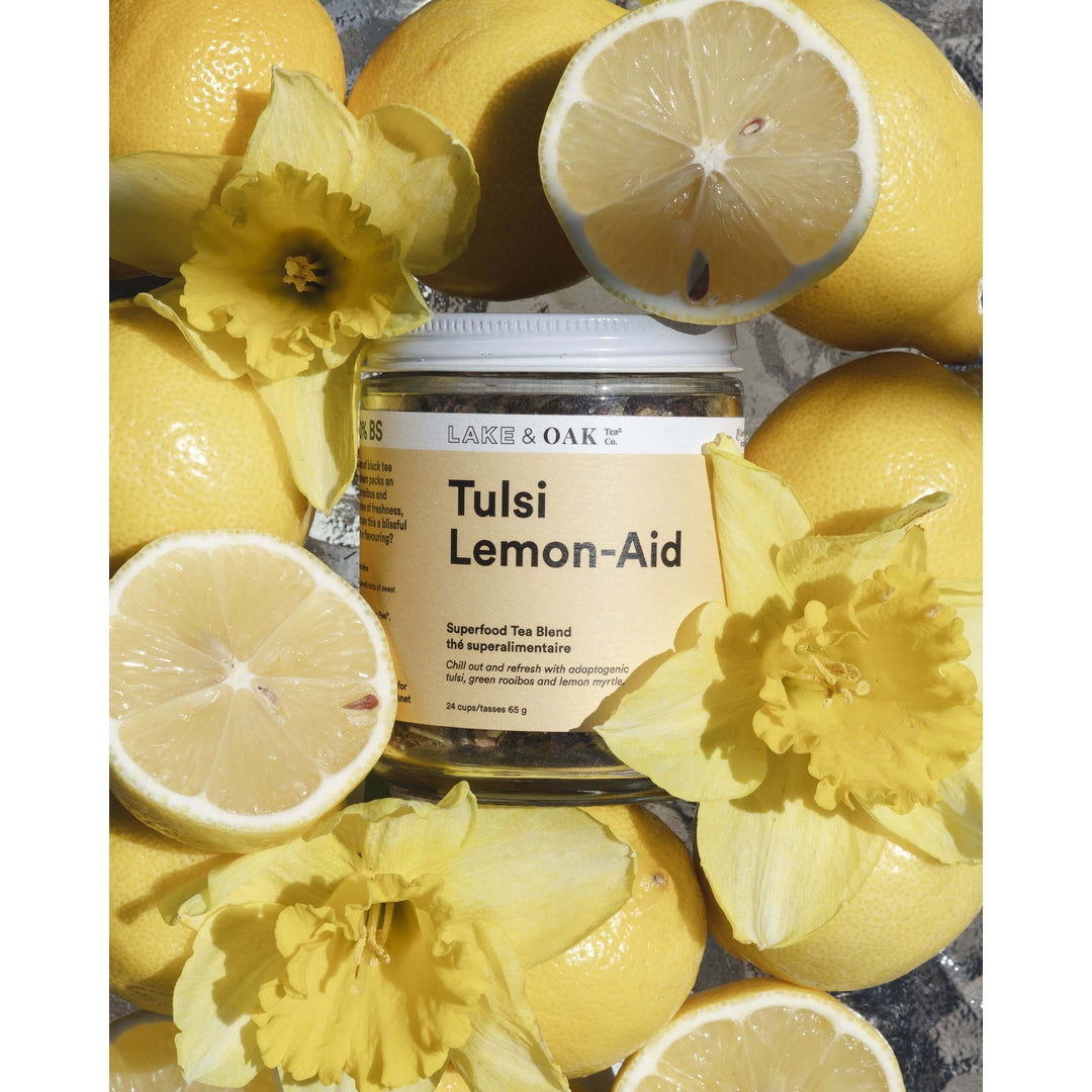 Tulsi Lemon-Aid Tea by Lake & Oak Tea Co. Wellness Lake & Oak Prettycleanshop