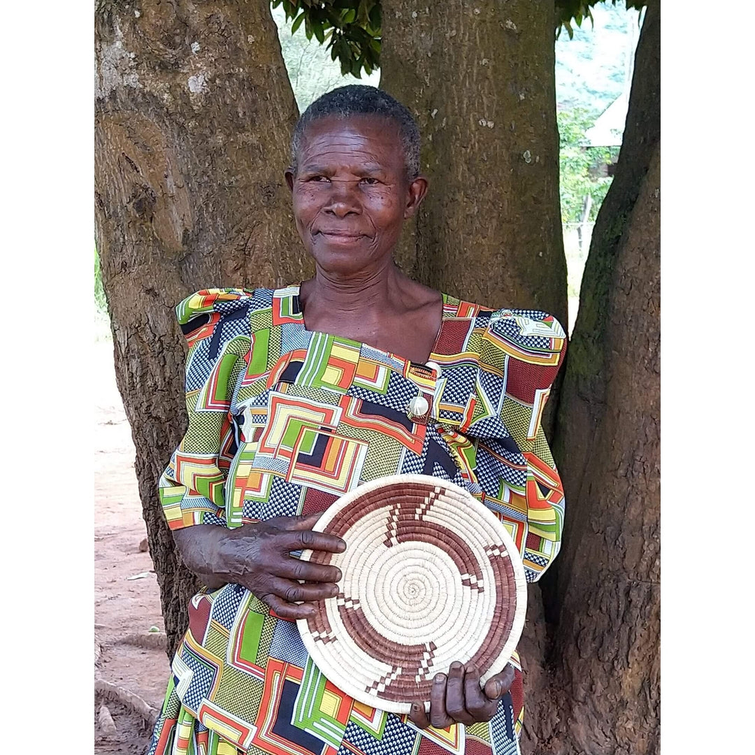 Ugandan Raffia Basket - Zig Zag - by Women with Abilities Living Mamaa Trade Prettycleanshop