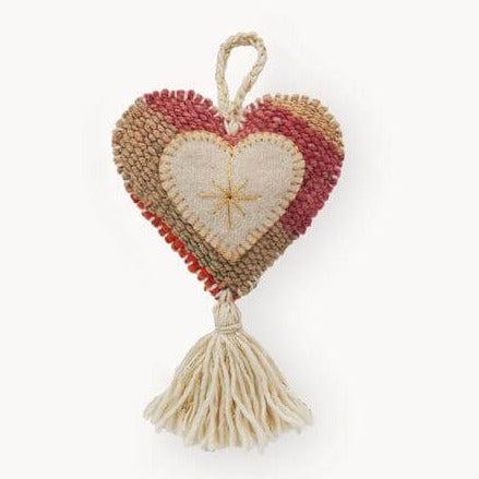 Vintage Hand Embroidered Ornament - Heart Holiday Pokoloko Prettycleanshop