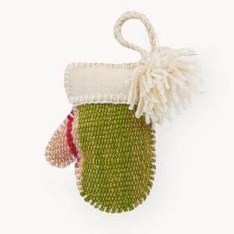 Vintage Hand Embroidered Ornament - Mitten Holiday Pokoloko Prettycleanshop