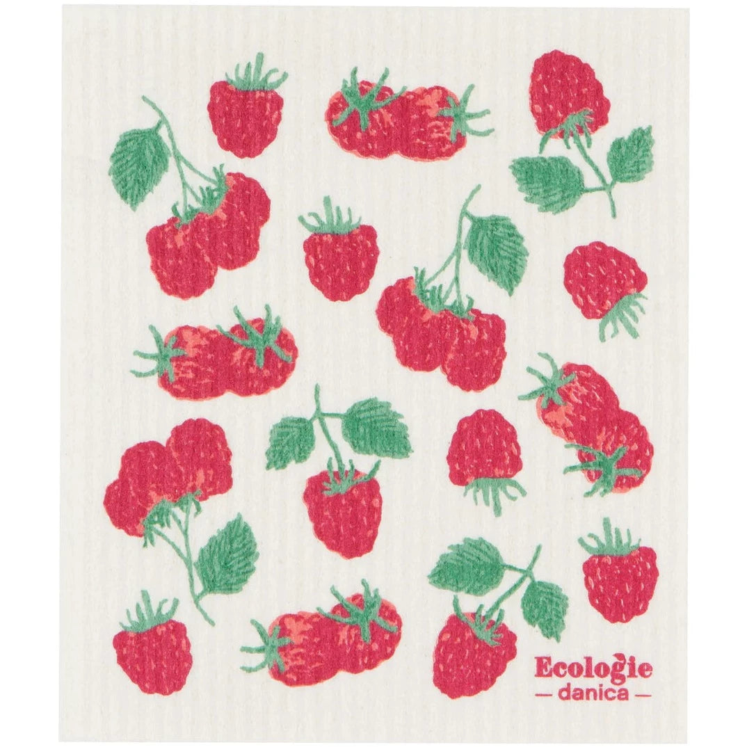 Reusable Swedish Sponges - Fruits & Veggies - by Ecologie Kitchen Now Designs Raspberries Prettycleanshop