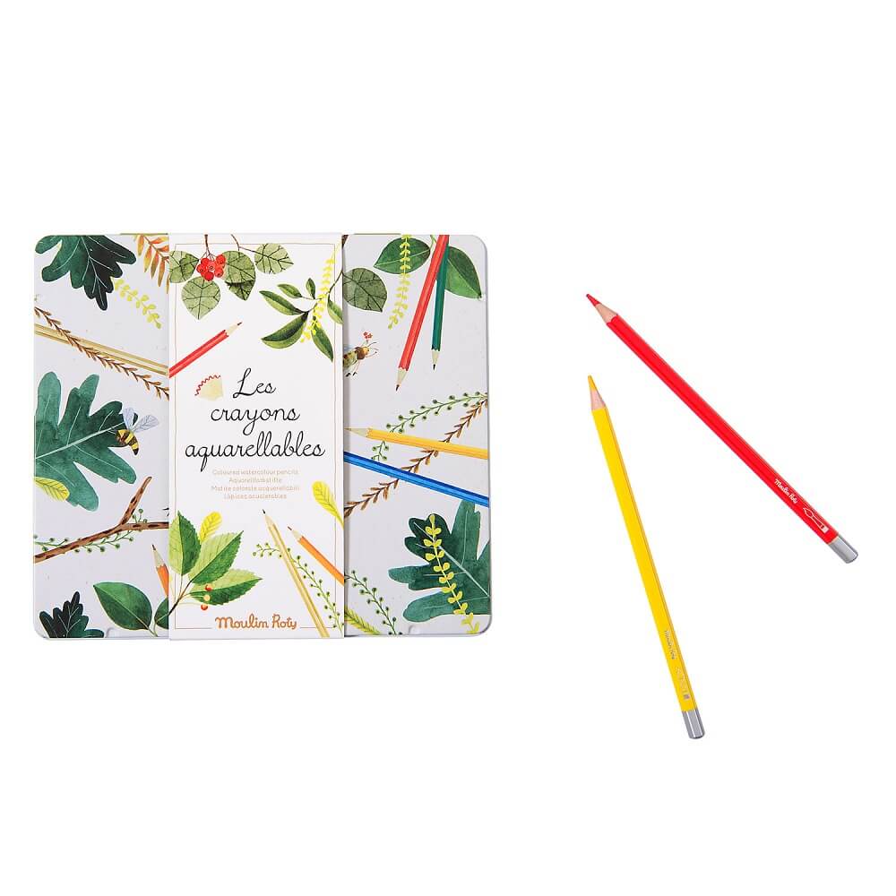 Watercolour Pencils - Set of 24 - by Moulin Roty Kids Moulin Roty Prettycleanshop
