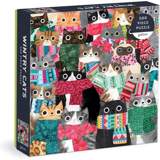 Wintry Cats 500 Piece Puzzle Games Galison Prettycleanshop