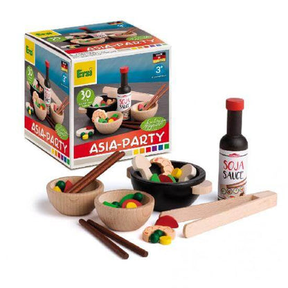Assorted Wooden Wok Party Food Set by Erzi Toys Erzi Prettycleanshop