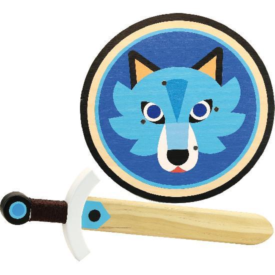 Wooden Shield and Sword "Wolf" by VILAC Kids Vilac Prettycleanshop