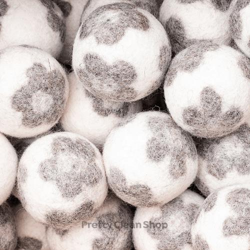 Wool Dryer Balls PATTERNED Laundry Fibres of Life FLOWERS Prettycleanshop
