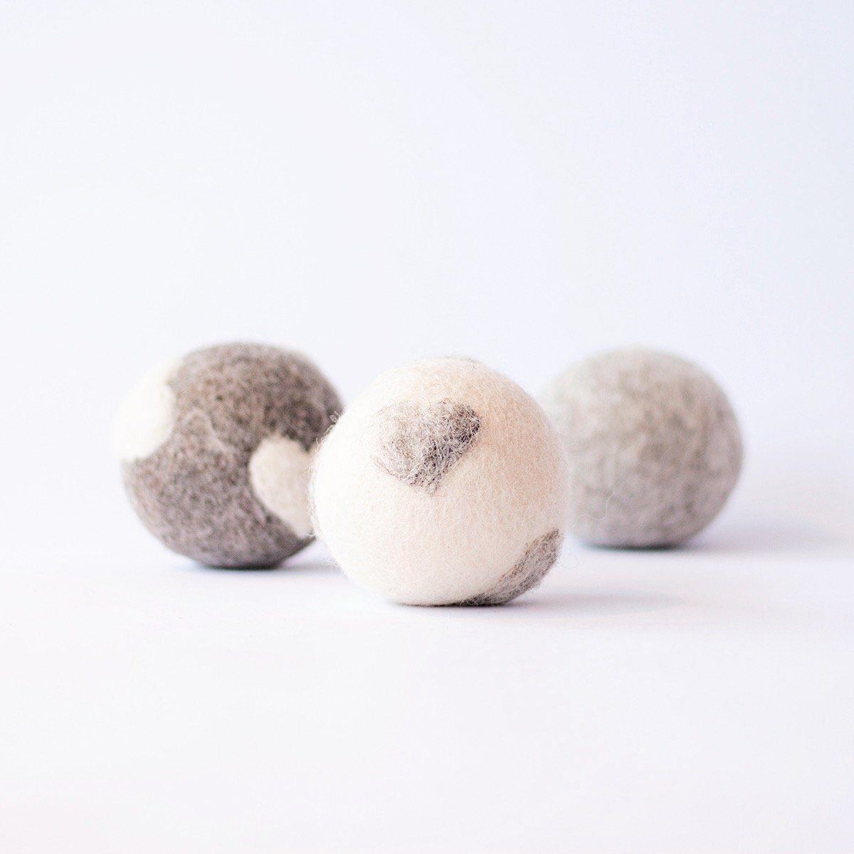 Wool Dryer Balls SOLIDS Laundry Fibres of Life Prettycleanshop