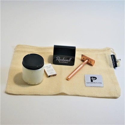 Zero-Waste Starter Kit: Shaving - Sensitive Skin Gift Set Multi Brand Gift Set Prettycleanshop