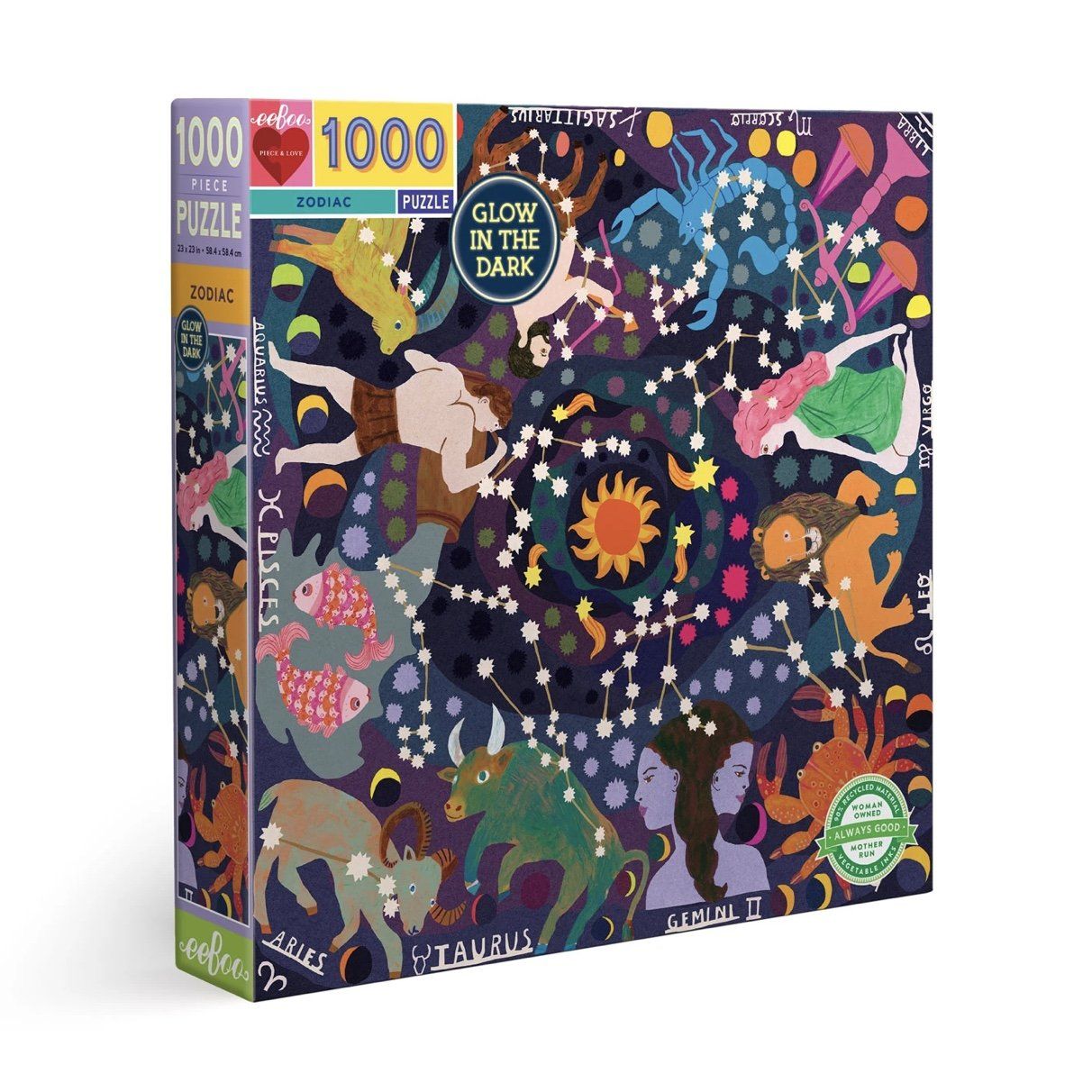 Zodiac 1000 Piece Square Puzzle by eeBoo Games Eeboo Prettycleanshop